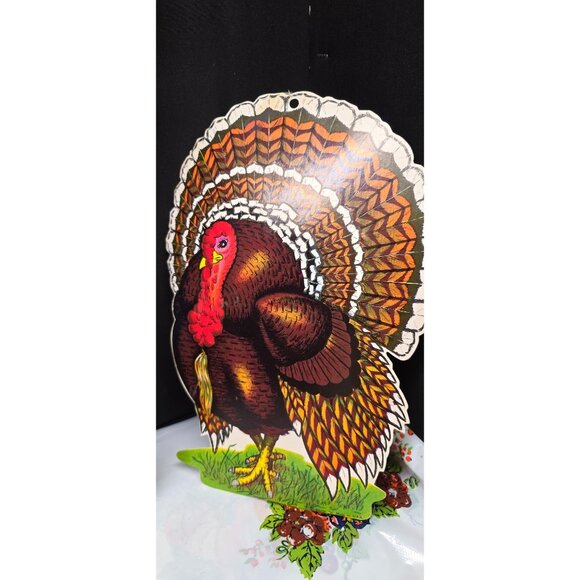 Vintage 1970s Beistle Co Thanksgiving Pilgrim Turkey Die Cuts - Picture 10 of 16